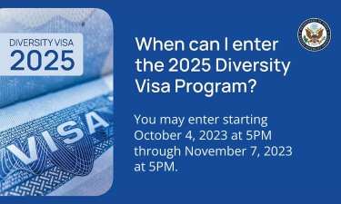 USA 2025 Immigration Diversity Visa (DV lottery) Instruction